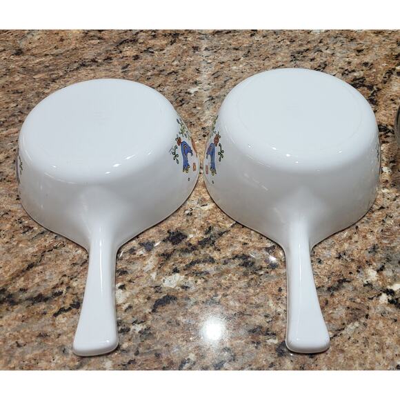 Vintage Corning Ware Country Festival Blue Bird Skillet w/Lids (P-81-B & P-82-B) - Picture 14 of 16